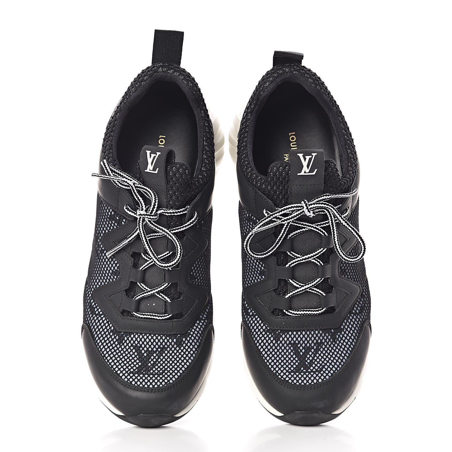 Louis Vuitton Technical Nylon Monogram Rubber Aftergame Sneakers 37.5 Black 7 of 14
