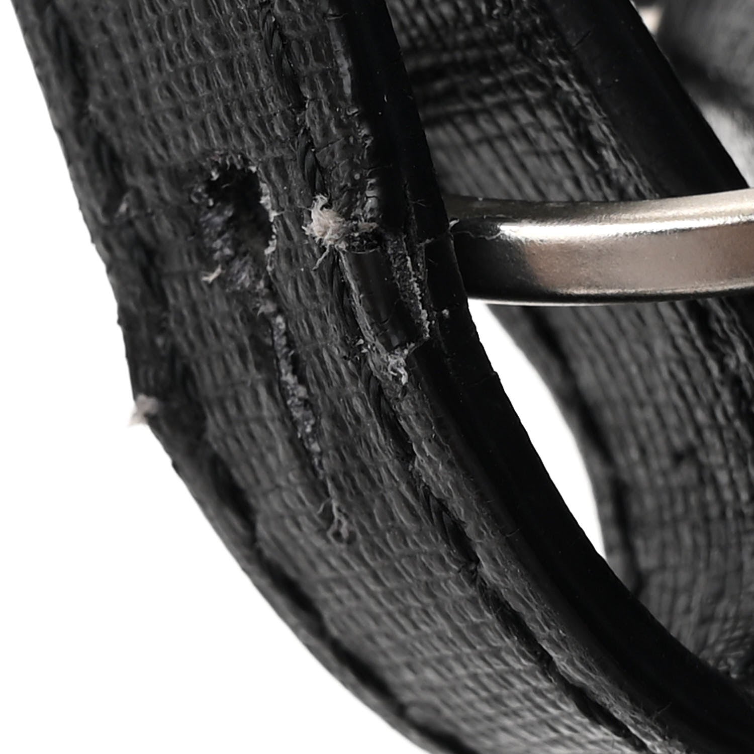 Off-White Saffiano Sculpture Binder Clip Shoulder Bag Black 14 of 22