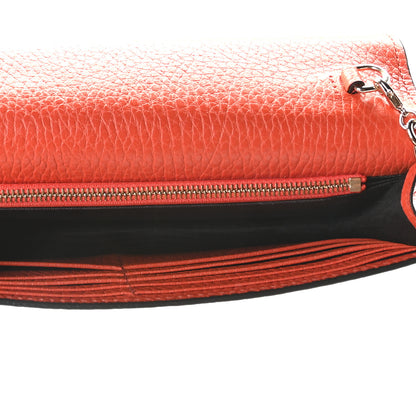 Gucci Dollar Calfskin Medium Betty Chain Wallet Sun Orange 6 of 8