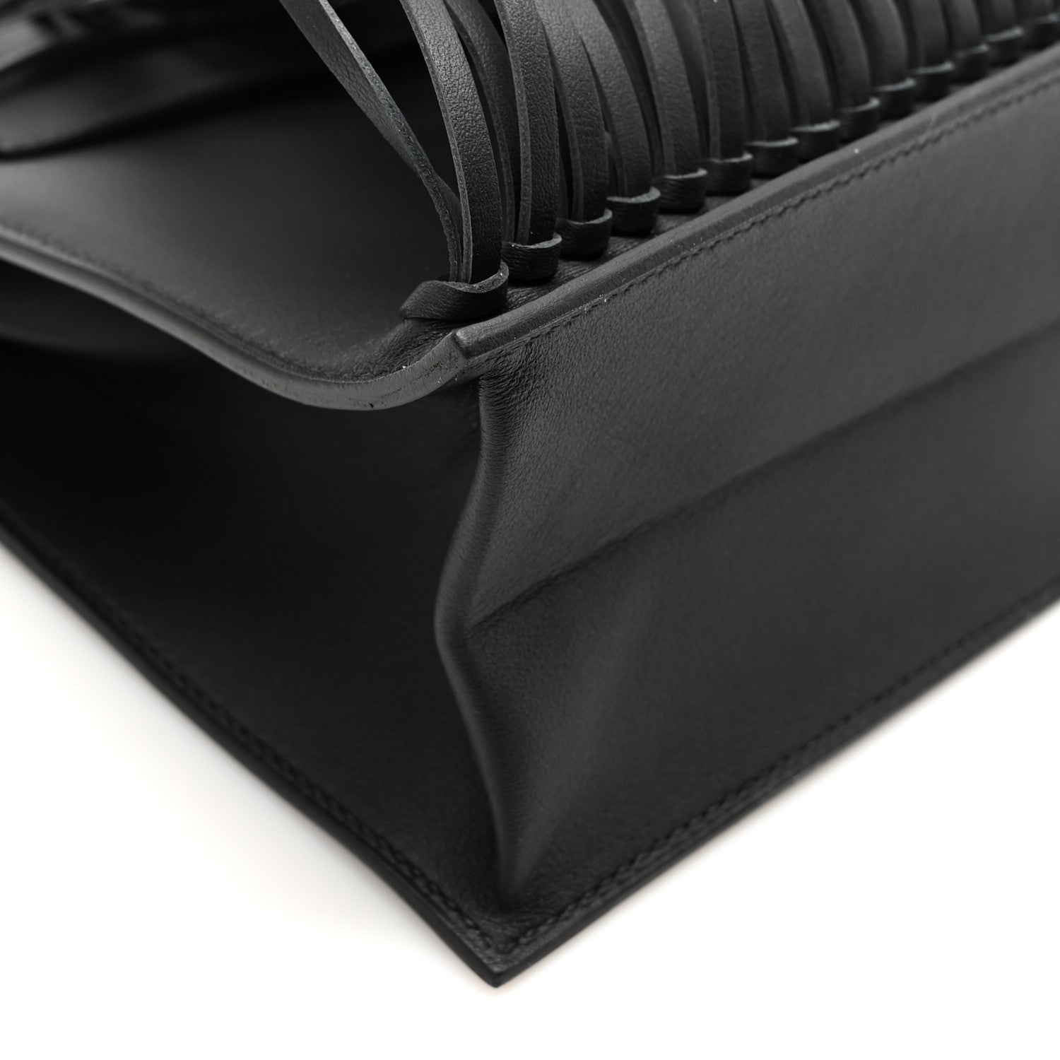 Hermes Swift Kelly Danse Anate Fringed Belt Bag Black 8 of 10