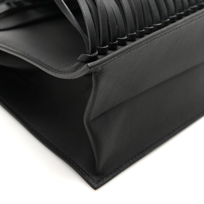 Hermes Swift Kelly Danse Anate Fringed Belt Bag Black 8 of 10