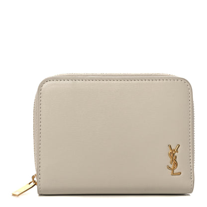 Saint Laurent Calfskin Compact Zip Around Wallet Crema Soft 1 of 10