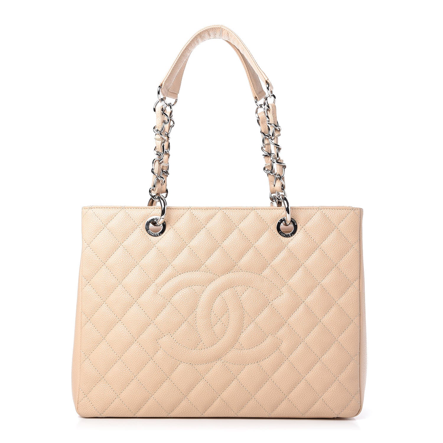Chanel Caviar Quilted Grand Shopping Tote GST Beige Clair 1 of 11
