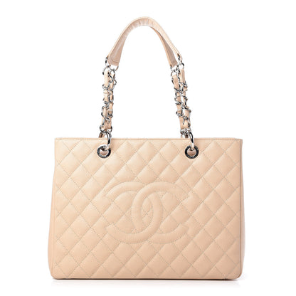 Chanel Caviar Quilted Grand Shopping Tote GST Beige Clair 1 of 11