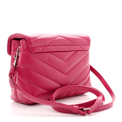Saint Laurent Calfskin Y Quilted Monogram Toy Loulou Crossbody Bag Freesia 3 of 10