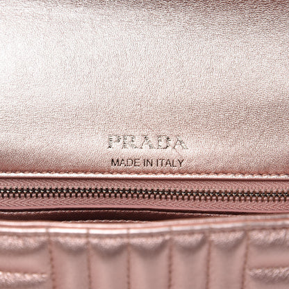 Prada Nappa Impunture Diagramme Small Chain Flap Shoulder Bag Rosa Mordore 7 of 11