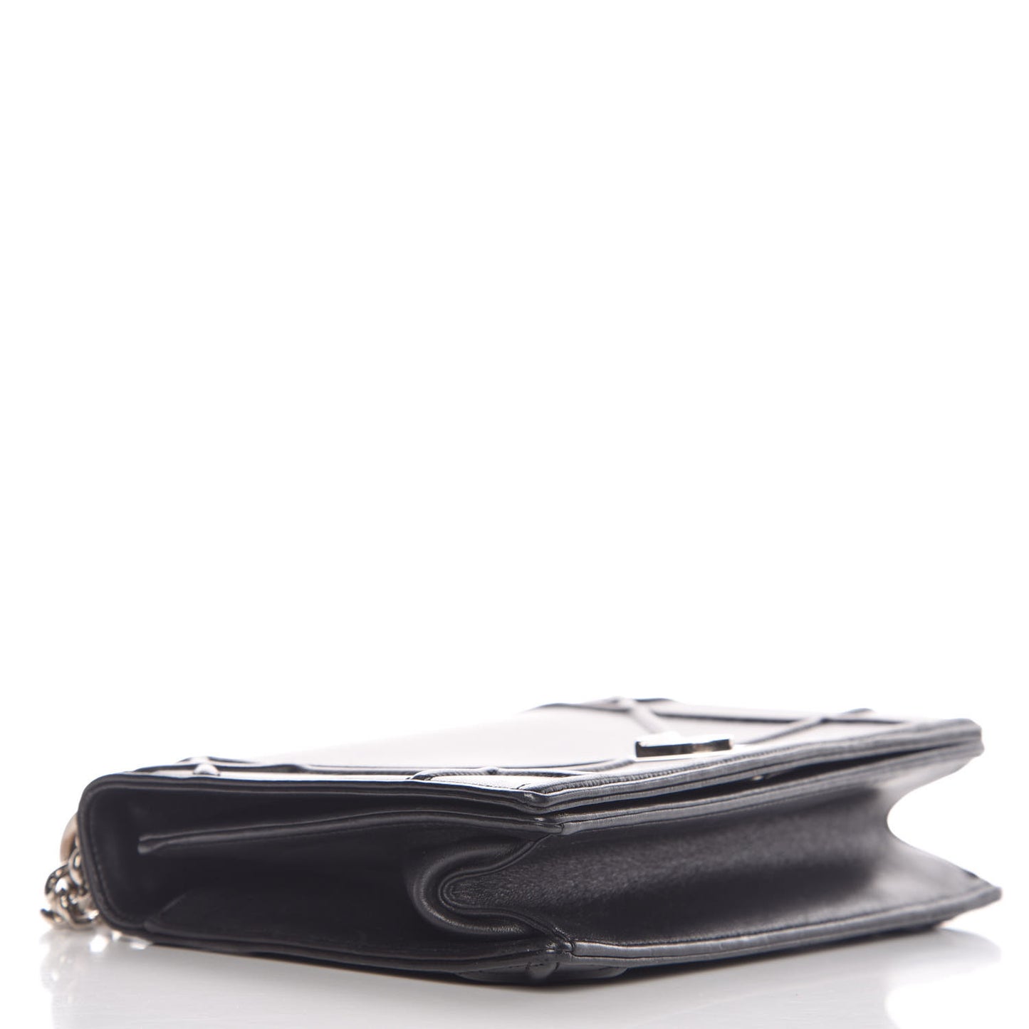 Lambskin Medium Diorama Flap Bag Black