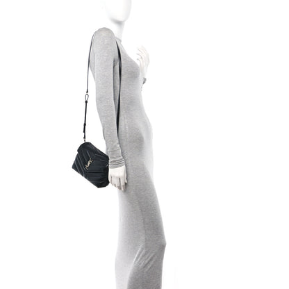 Saint Laurent Calfskin Y Quilted Monogram Toy Loulou Crossbody Bag Black 2 of 13