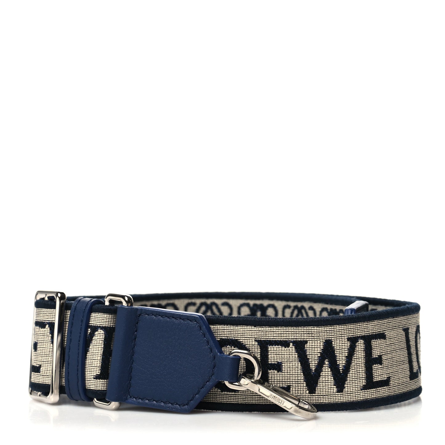 X HOWLS MOVING CASTLE Calfskin Jacquard Anagram Strap Blue