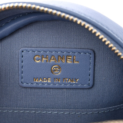 Chanel Sequin Chanel 19 Round Clutch With Chain Light Blue 6 of 10