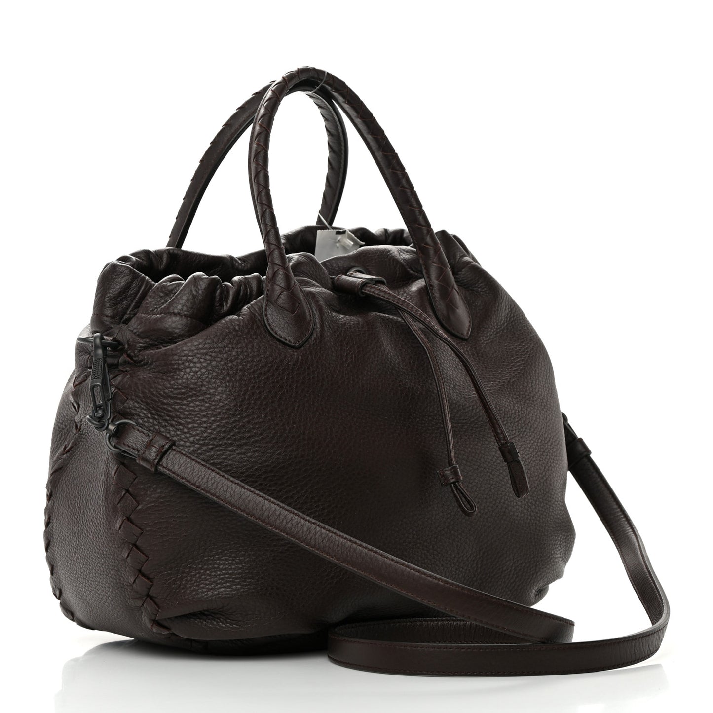 Cervo Intrecciato Satchel Ebano