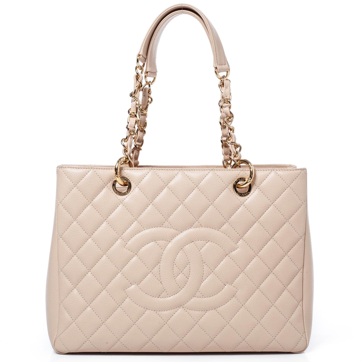 Caviar Grand Shopping Tote GST Beige Clair