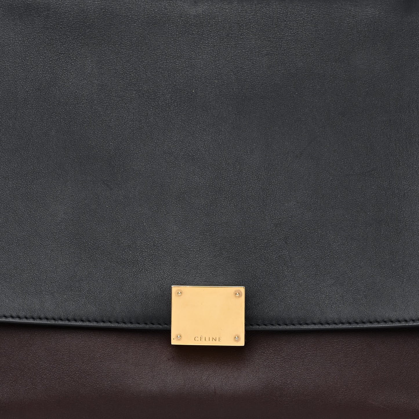 Calfskin Suede Tri-Color Medium Trapeze Burgundy