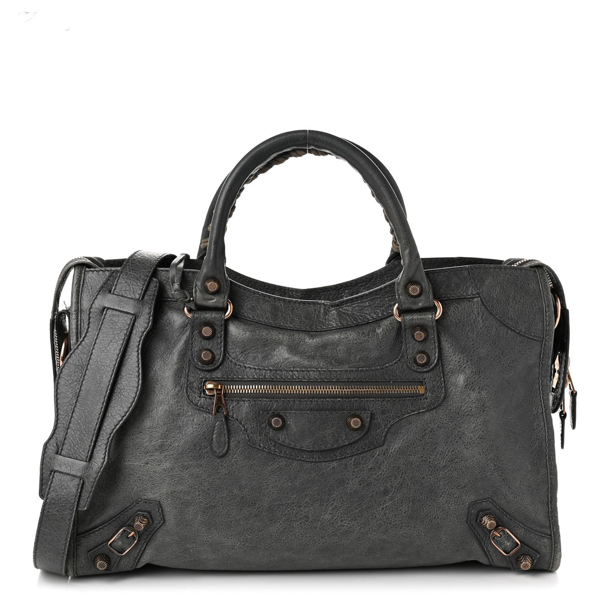 Agneau Giant 12 Rose Gold Hardware City Gris Tarmac