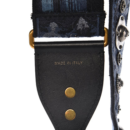 Christian Dior Canvas Embroidered Studded KaleiDiorscopic Adjustable Shoulder Strap Blue 3 of 4