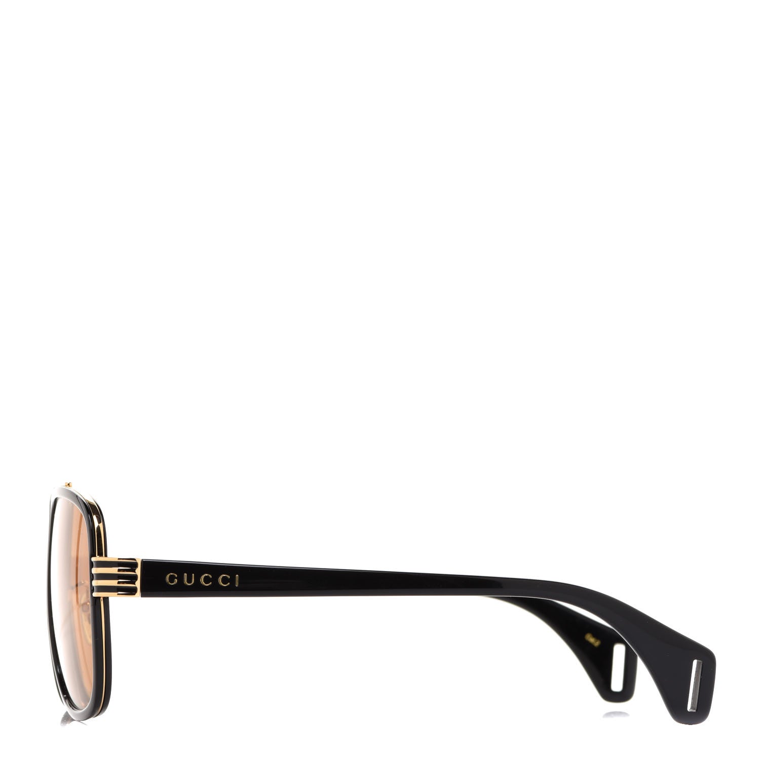 Gucci Acetate Aviator Sunglasses GG0448S Black Yellow 3 of 9