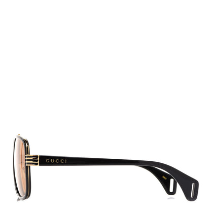 Gucci Acetate Aviator Sunglasses GG0448S Black Yellow 3 of 9