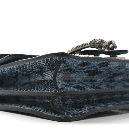 Gucci Snakeskin Blind For Love Embroidered Small Dionysus Shoulder Bag Ultramarine Multicolor 9 of 11