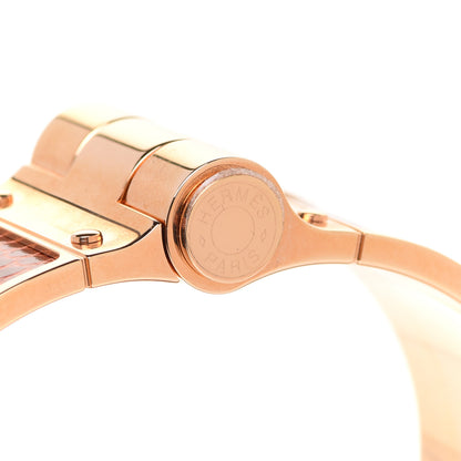 Hermes Lizard Charniere Uni Wide Hinged Bracelet S Etrusque 6 of 6