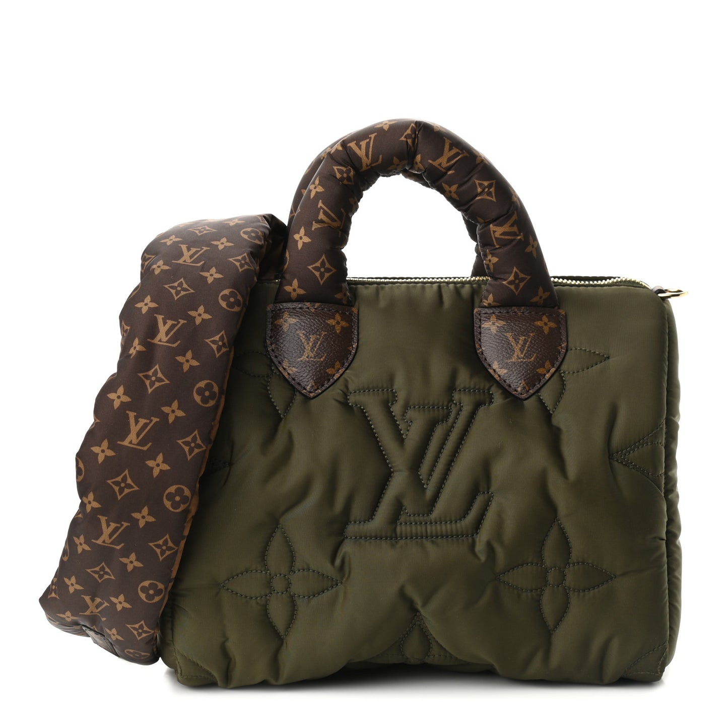Econyl Mini Monogram Pillow Speedy Bandouliere 25 Khaki