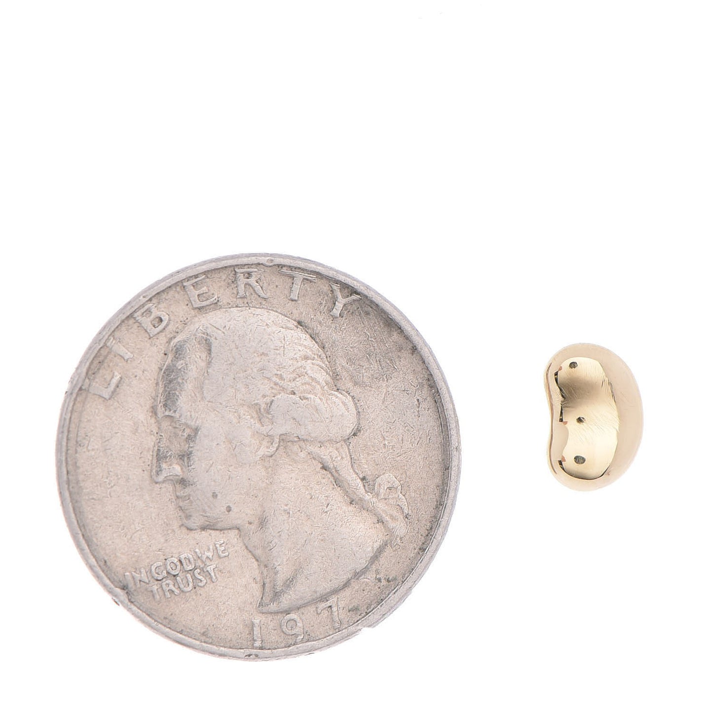 18K Yellow Gold 5mm Elsa Peretti Bean Earrings