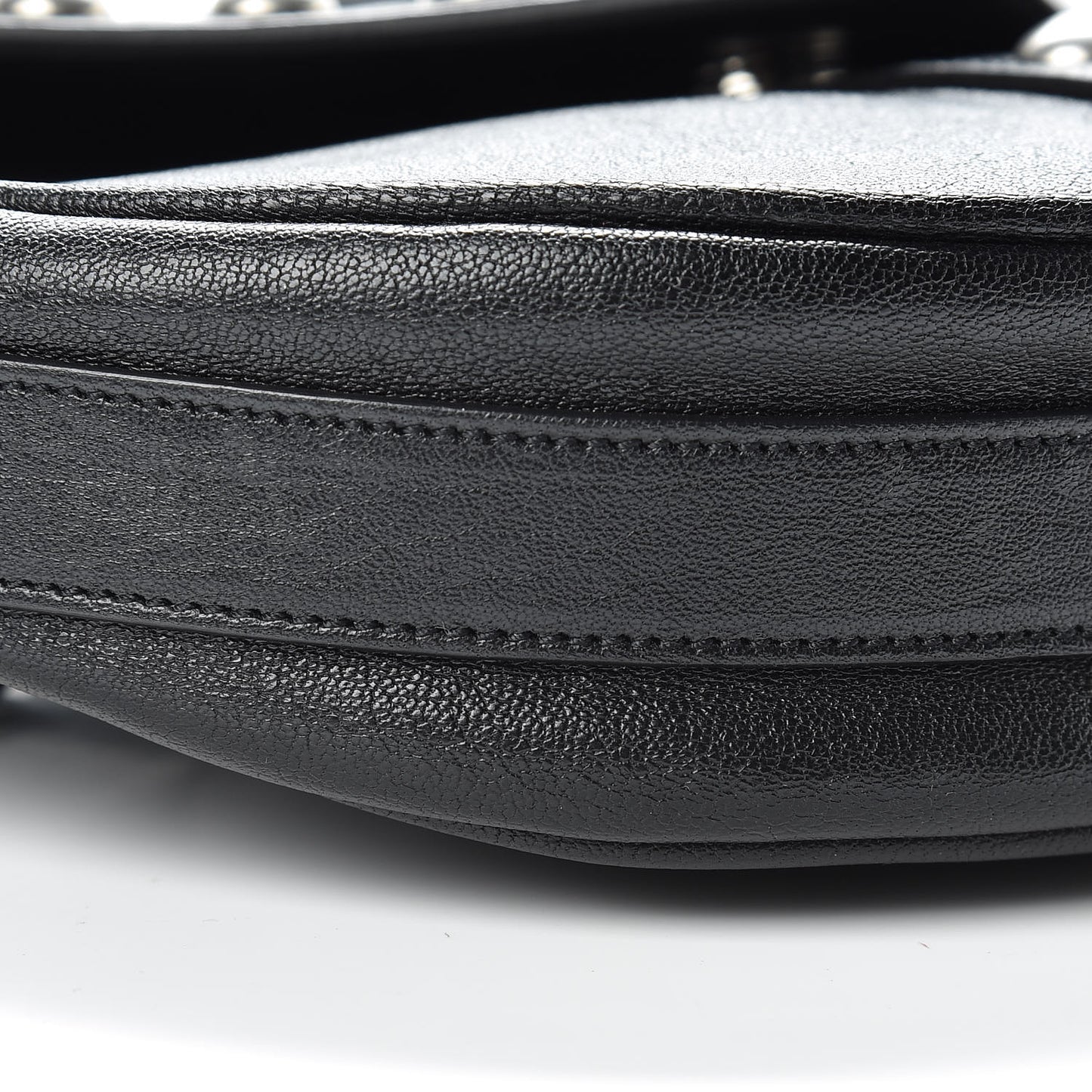 Calfskin Y Studs Crossbody Bag Black