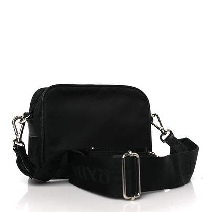 Prada Tessuto Saffiano Brique Crossbody Messenger Bag Black 3 of 9