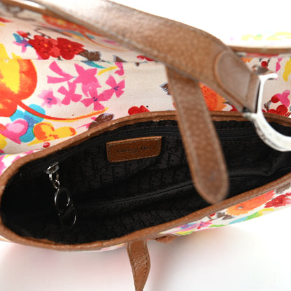 Christian Dior Canvas Floral Saddle Bag 4 of 7