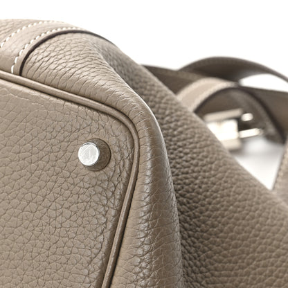 Hermes Taurillon Clemence Picotin Lock 18 PM Etoupe 9 of 13