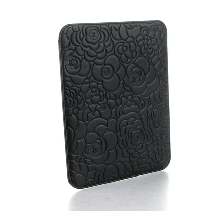 Chanel Lambskin Camellia Embossed iPad Case Black 3 of 9