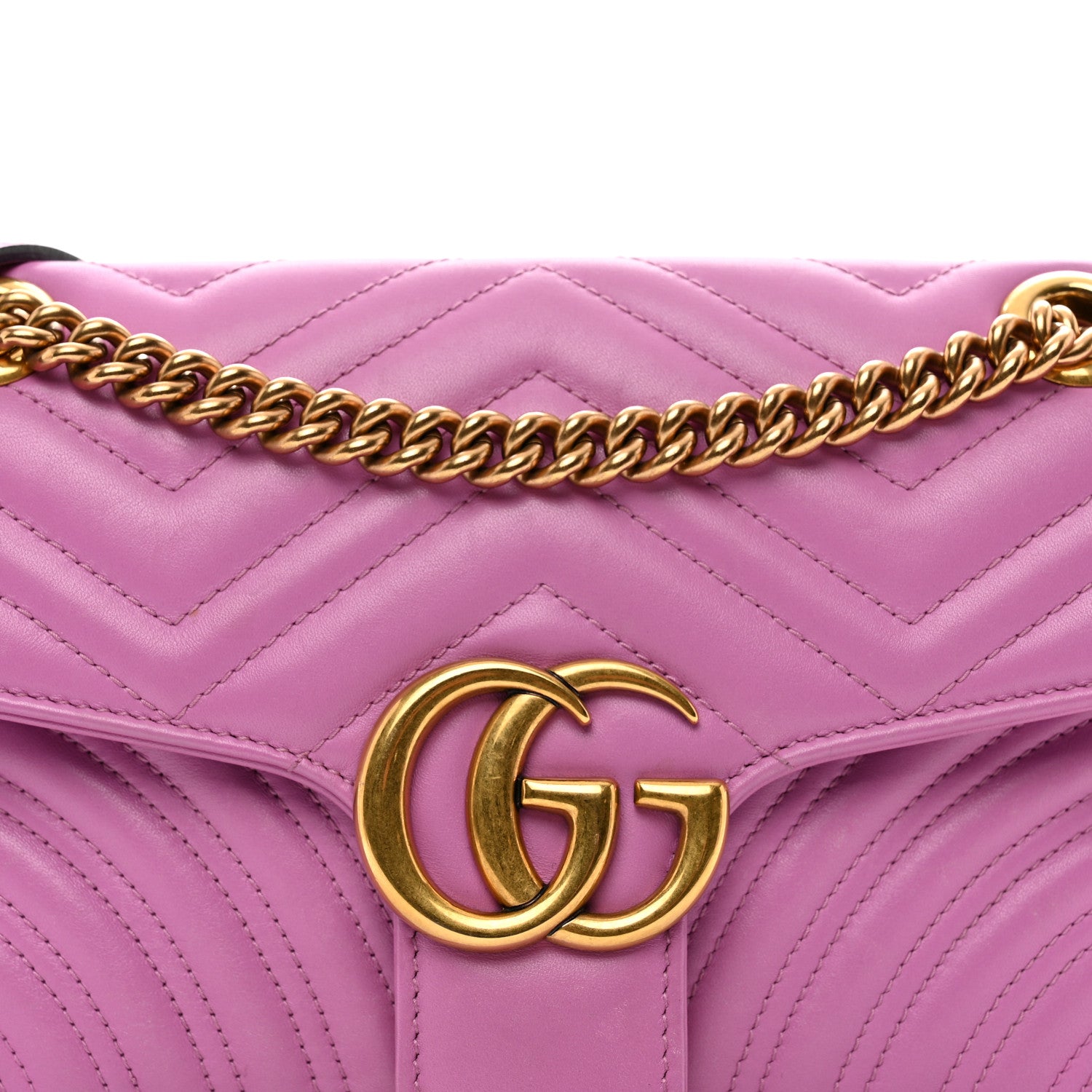 Gucci Calfskin Matelasse Small GG Marmont Shoulder Bag Candy Mousse 5 of 11