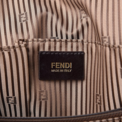 Fendi Calfskin Patent Small Chameleon Tote Cognac Bordeaux 6 of 12