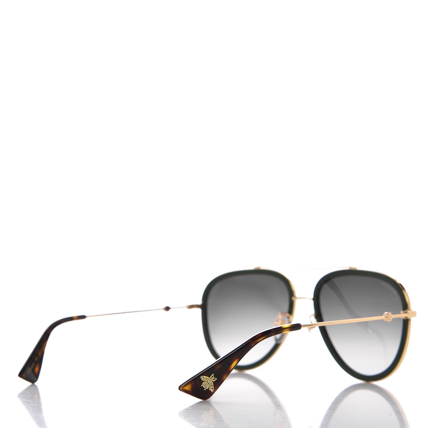 Gucci Web Aviator Sunglasses GG0062S Green Red 4 of 8