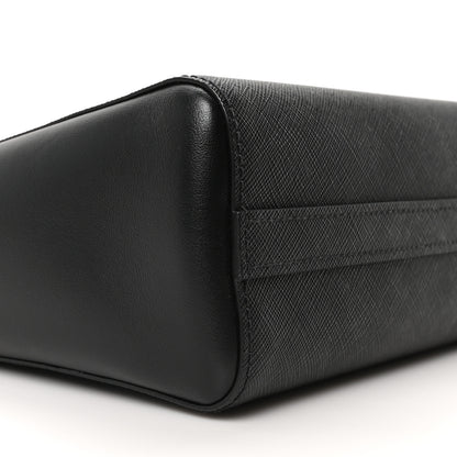 Prada Saffiano Soft Calfskin Small Zippered Tote Black 9 of 10