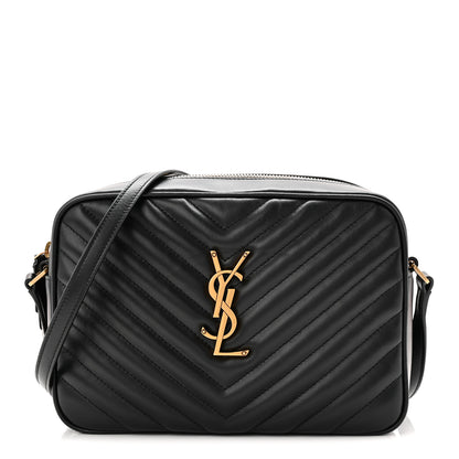 Saint Laurent Calfskin Matelasse Monogram Lou Camera Bag Black 1 of 9