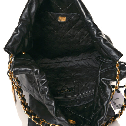 Chanel Shiny Calfskin Quilted Chanel 22 Black 5 of 11