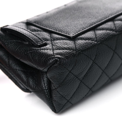 Chanel Grained Calfskin Quilted 2.55 Reissue Flap Belt Bag Clutch Black 12 of 17