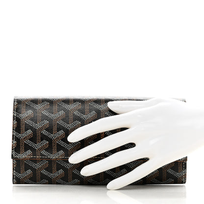Goyard Goyardine Varenne Long Wallet Black Gold 2 of 8
