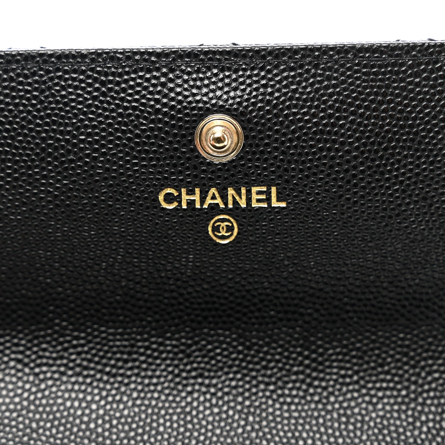 Chanel Caviar Quilted Crystal CC Large Gusset Flap Wallet Black 6 of 9