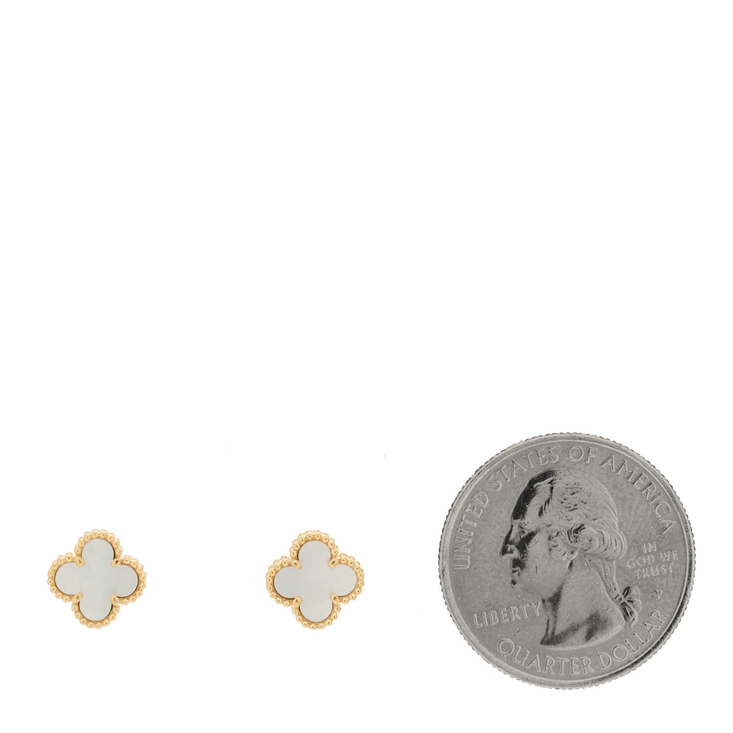 18K Yellow Gold Mother of Pearl Sweet Alhambra Earrings