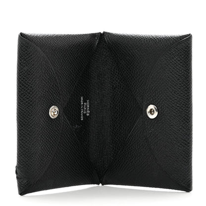 Hermes Epsom Calvi Card Case Black 5 of 8