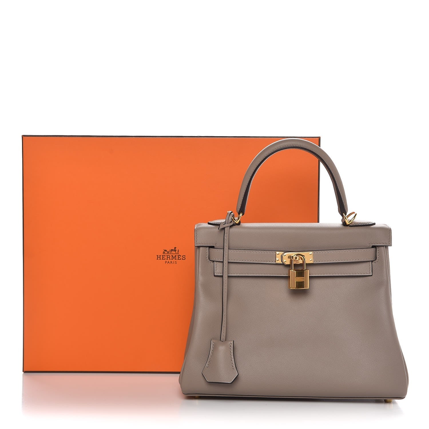 Hermes Swift Kelly Retourne 25 Gris Asphalte 34 of 34