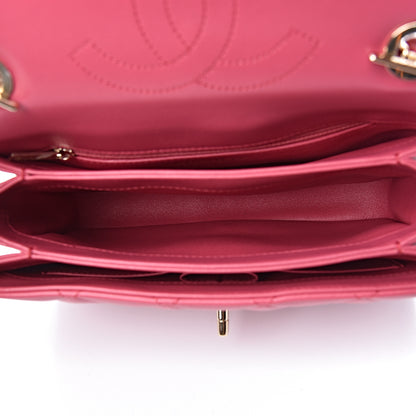 Chanel Lambskin Quilted Small Trendy CC Dual Handle Bag Dark Pink 5 of 10