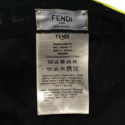 Fendi Nylon Cotton Baguette Pocket Baseball Hat Wasabi 8 of 9