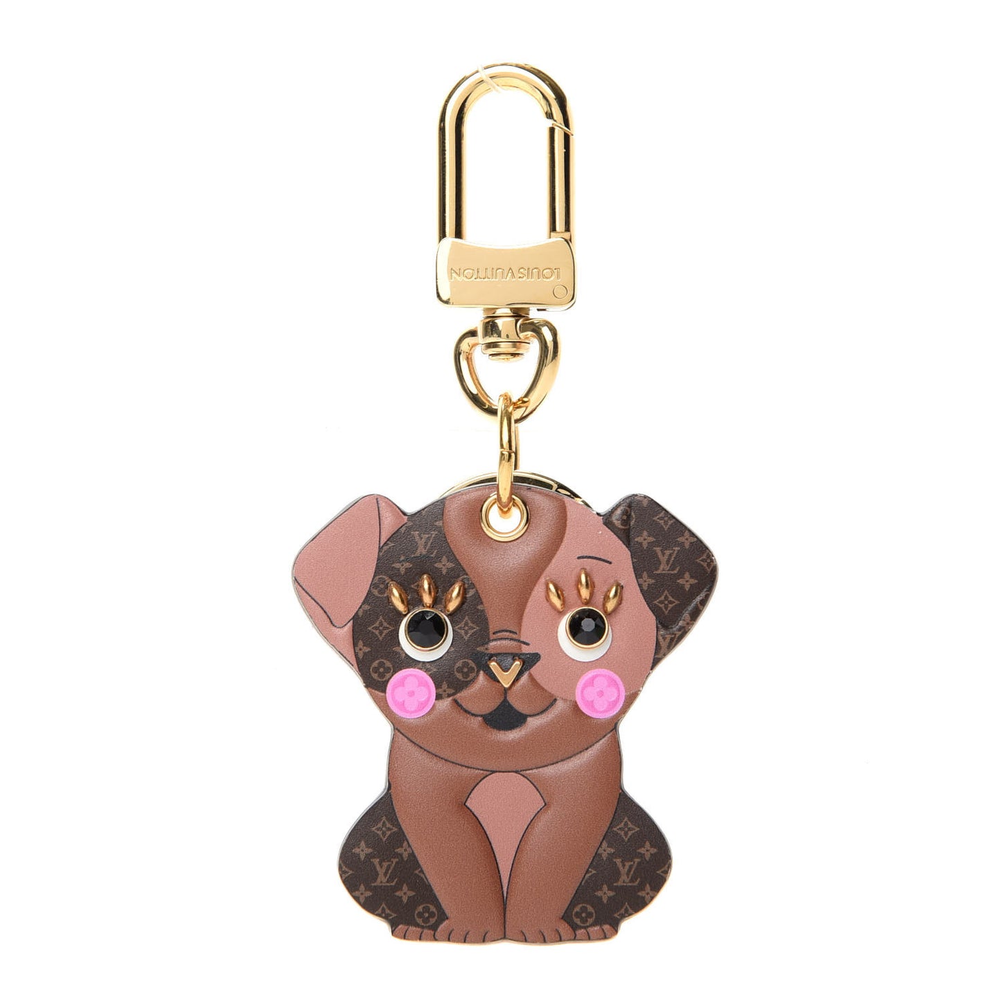Monogram Puppy Bag Charm Key Holder