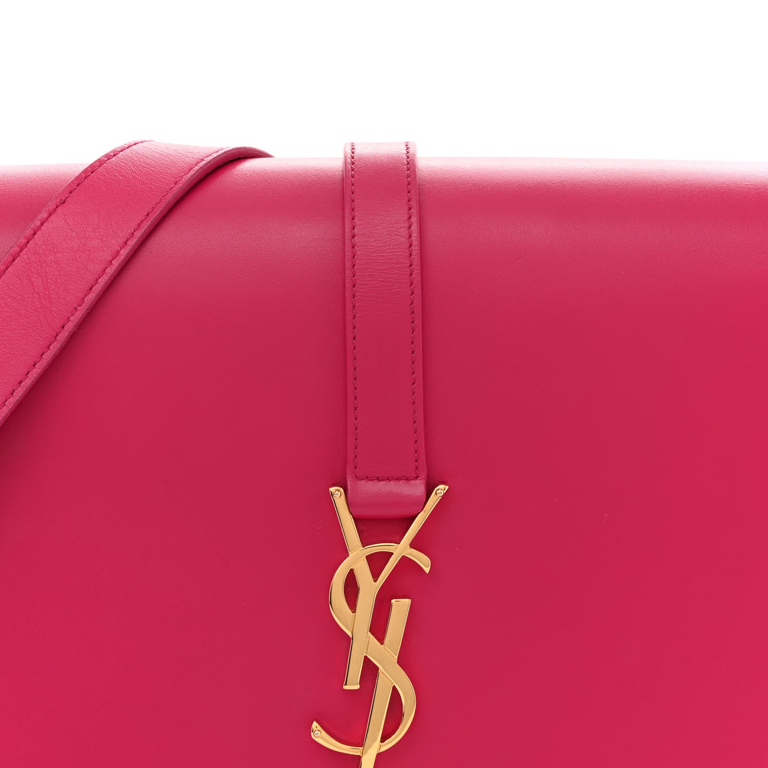 Saint Laurent Smooth Calfskin Medium Classic Monogram Universite Bag Fuchsia 7 of 17