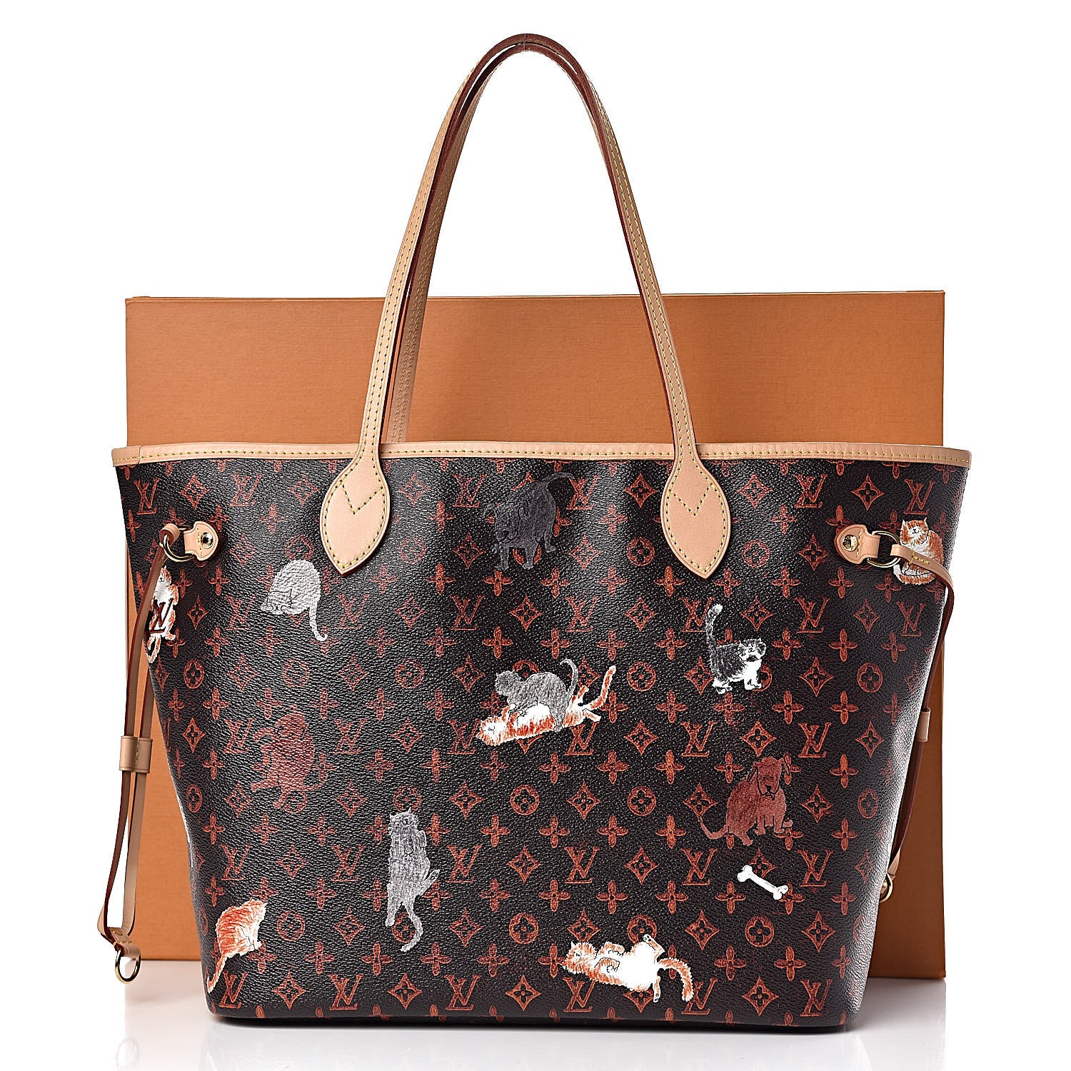 Louis Vuitton Catogram Neverfull MM Marron 12 of 12