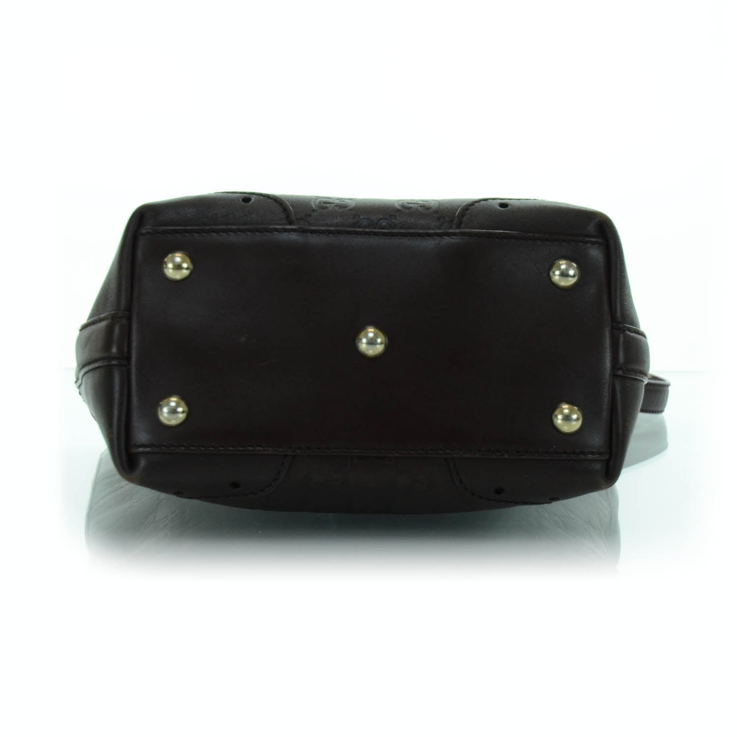 Gucci Guccissima Small Punch Tote Chocolate Brown 5 of 11