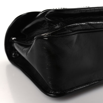 Saint Laurent Crinkled Calfskin Matelasse Monogram Medium Niki Chain Satchel Black 8 of 9