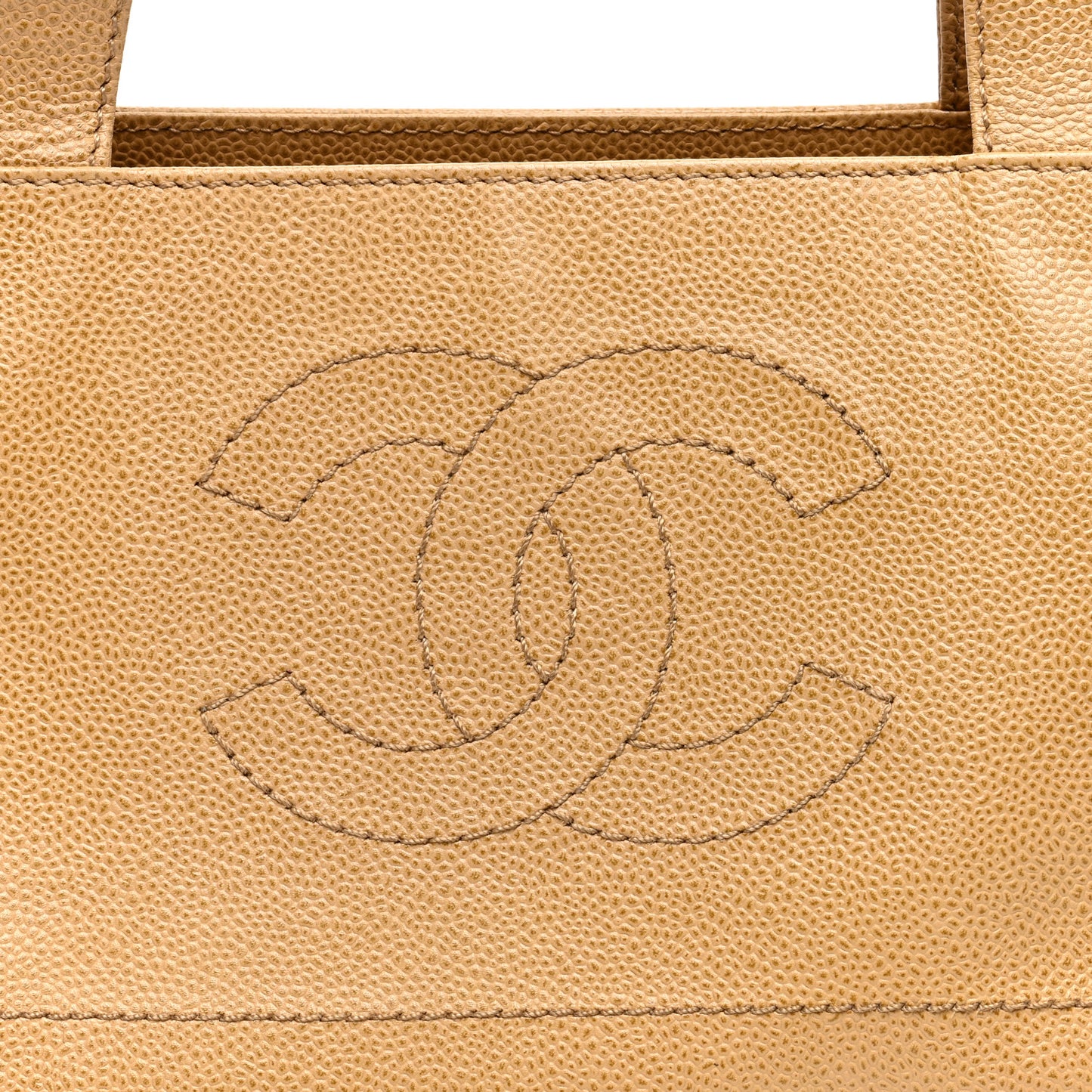 Caviar CC Shoulder Bag Beige